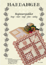 Hardanger Beginnerspakket 1 Roze - The Stitch Company    tsck-csh01c