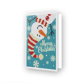 Diamond Dotz Greeting Card Merry Christmas Snowman - Needleart World    nw-ddg-019