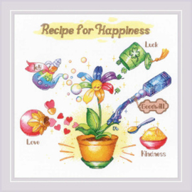 Borduurpakket Recipe for Happiness - RIOLIS    ri-1920
