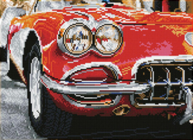 Diamond Squares Red Sports Car - Needleart   nw-dq09-025