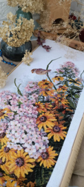 Borduurpakket Black Eyed Susans and Phlox - Merejka  mer-k208