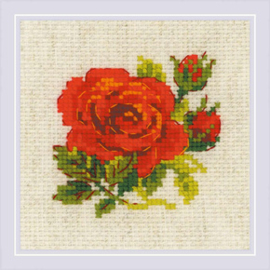 Borduurpakket Red Rose - RIOLIS    ri-1843