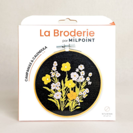 Vrij borduren pakket Bellflower & Calendula - Milpoint       mil-e1-002k