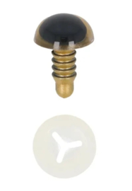 Dierenogen - Veiligheidsogen 12mm / goud - zwart / 5633 - GO