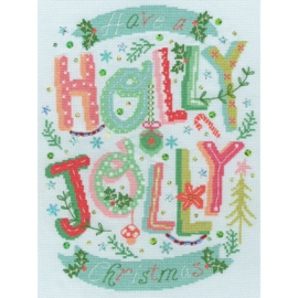 Borduurpakket Hilary Yafai - Holly Jolly Christmas - Bothy Threads     bt-xhy12