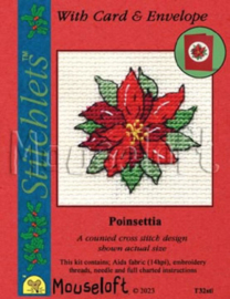 Borduurpakket Poinsettia - Mouseloft      ml-014-t32