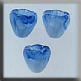 Glass Treasures Small Bell Flower-Marbled L.Blue - Mill Hill mh-12032