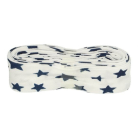 Bosje Biaisband met sterren 20 mm / wit blauw