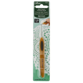 Clover Softgrip Touch haaknaald staal 1.00mm / CL 1023