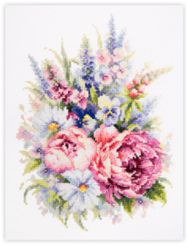 Borduurpakket Bouquet with Peonies - Magic Needle   ci-210-310