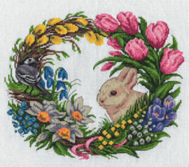 Borduurpakket Spring Wreath - PANNA    pan-1787-ps