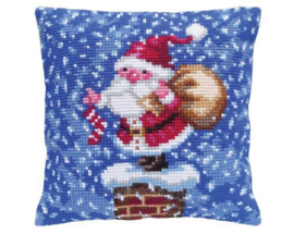 Kussen borduurpakket Merry Christmas - Collection d'Art    cda-5458