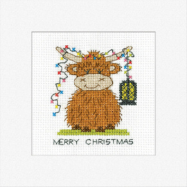 Borduurpakket Highland Card - Lantern - Heritage Crafts     hc-1829a