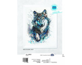 Borduurpakket Snow Splashes - Wolf - RTO    rto-m00805