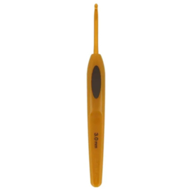 Clover Softgrip Touch haaknaald aluminium 3.00mm / CL 1031