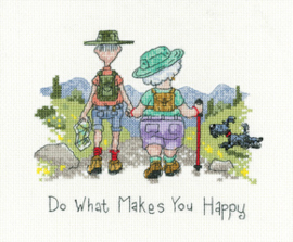 Borduurpakket Do What Makes You Happy - Heritage Crafts     hc-1792a