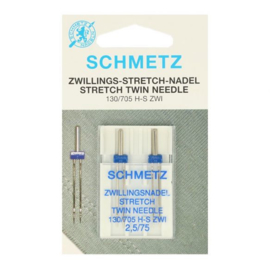 Schmetz tweelingnaald stretch 2.5 / 75 / 2 naalden