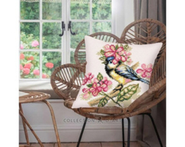 Kussen borduurpakket Titmouse - Collection d'Art   cda-5456