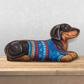 Borduurpakket Dachshund (Cushion Front) - PANNA    pan-1835-pd