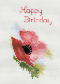 Borduurpakket Greeting Card - Poppy - Bothy Threads     bt-dwcdg01