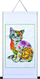 Diamond Dotz Flower Puss Scroll - Needleart World    nw-dd17-005