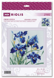 Borduurpakket Blue Irises - RIOLIS  ri-2102