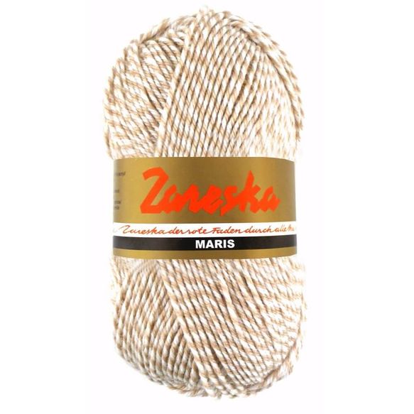 Maris Zareska Sokkenwol 9974 / Beige wit creme