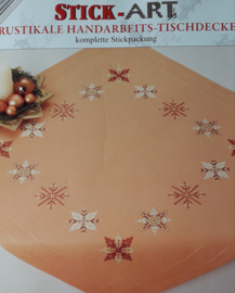 Stick- Art Borduurpakket / Oranje Tafelkleed 80 x 80 cm