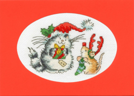 Borduurpakket Margaret Sherry Christmas Cards - Secret Santa - Bothy Threads    bt-xmas65