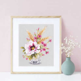 Borduurpakket Poppy and Maiden Pinks - Chudo Igla    ci-100-015