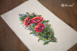 Borduurpakket Vintage Poppies - Merejka    mer-k081a