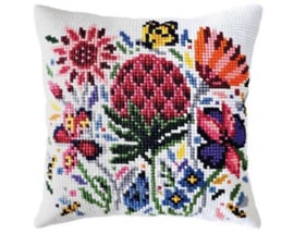 Kussen borduurpakket Meadow Clover - Collection d'Art   cda-5464