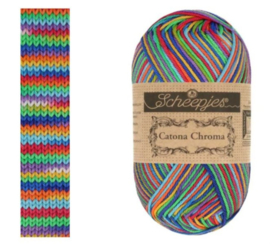 Scheepjes Catona Chroma - 022 Rainbow - Meerkleurig Katoengaren