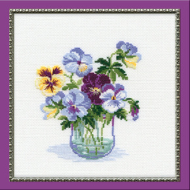 Borduurpakket Bunch of Pansies - RIOLIS    ri-0835