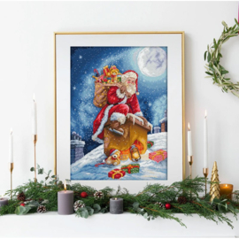 Borduurpakket Santa’s Secret Stop - Leti Stitch   leti-l9964