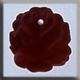 Glass Treasures Medium Rose-Matte Ruby - Mill Hill   mh-12014