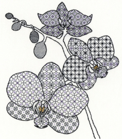 Borduurpakket Blackwork - Orchid - Bothy Threads    bt-xbw02