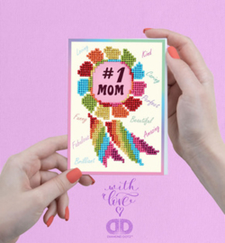 Diamond Dotz Greeting Card Number 1 Mom - Needleart World    nw-ddg-015