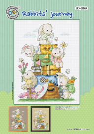 Borduurpatroon Rabbits' journey - Soda Stitch    so-g164