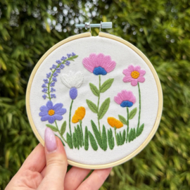 Vrij borduren pakket Pastel Meadow - Milpoint     mil-e1-015k