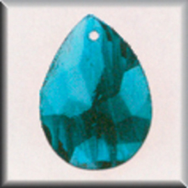 Glass Treasures Marbled Teardrop-Blue - Mill Hill   mh-12002