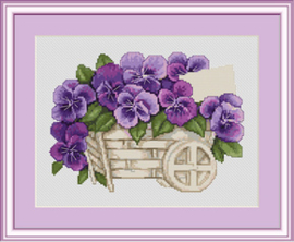 Petit Point Borduurpakket Pansy - Luca-S    ls-g259