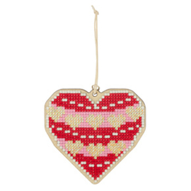 Diamond Painting Wooden Pendant - Heart - Freyja Crystal   fc-alvp-001