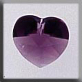 Crystal Treasures Small Heart-Amethyst - Mill Hill   mh-13037