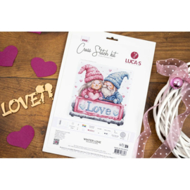 Borduurpakket Winter Love - Luca-S     ls-b1443