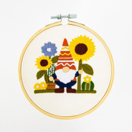 Vrij borduren pakket Garden Gnome - Milpoint      mil-e1-026k