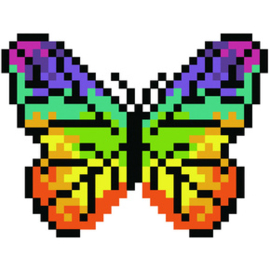 Diamond Dotz Rainbow Butterfly with Frame - Needleart World   nw-dd01-031f