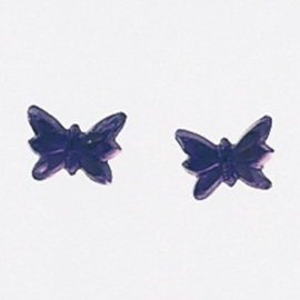 Glass Treasures Pet.Butterfly-M.Lght. Amethyst (2) - Mill Hill   mh-12124