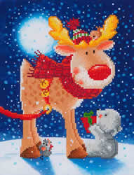 Diamond Dotz Reindeer Gift - Needleart World    nw-dd05-012