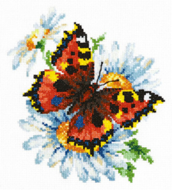 Borduurpakket Butterfly and daisies - Chudo Igla (Magic Needle)    ci-042-011